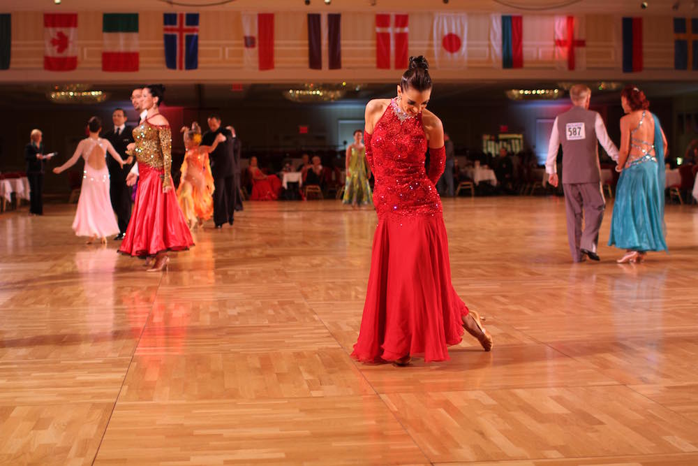 ballroom dance student, dance instructor, Nancy Paton, dance competition